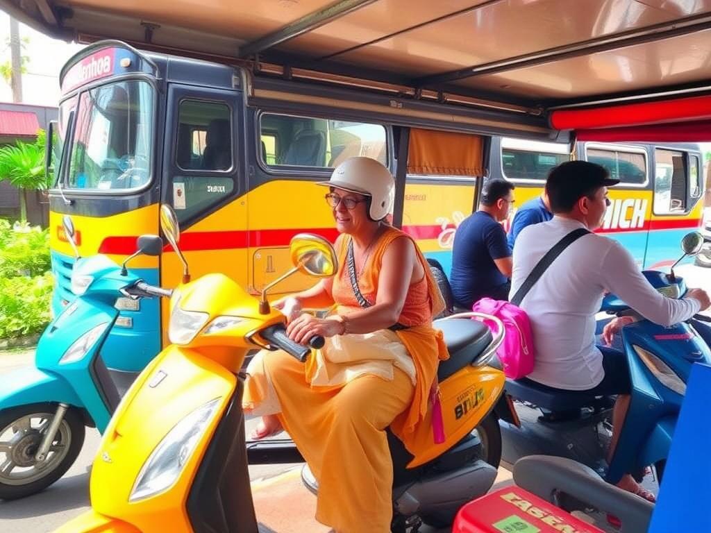 Bali auf einem Budget: Traumreise ohne großes Geld. Transport vor Ort: Scooter, Busse und Mitfahrgelegenheiten Bali auf einem Budget: Traumreise ohne großes Geld. Transport vor Ort: Scooter, Busse und Mitfahrgelegenheiten