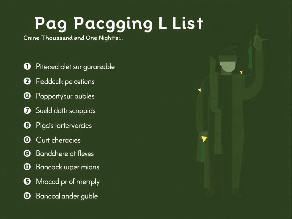     Marokko: Ein Märchen aus 1001 Nacht erleben. Liste 2: Packliste — Was Sie wirklich brauchen (nummeriert)